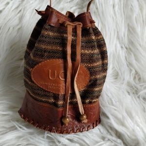 Boho Mini Crossbody bag Leather Fabric UCI